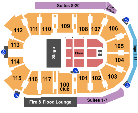 Abbotsford Centre Johnny Ried Seating Chart