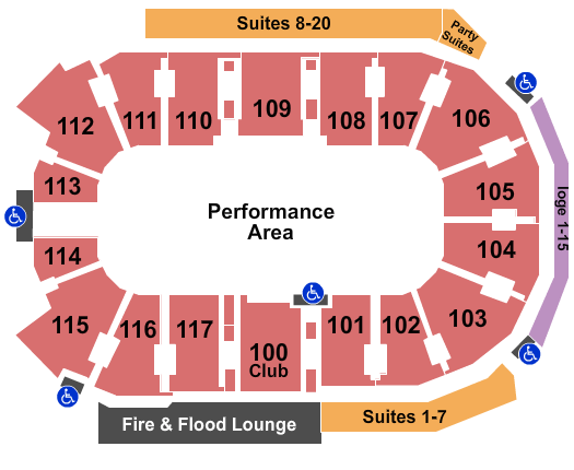 Abbotsford Centre Open Floor Seating Chart