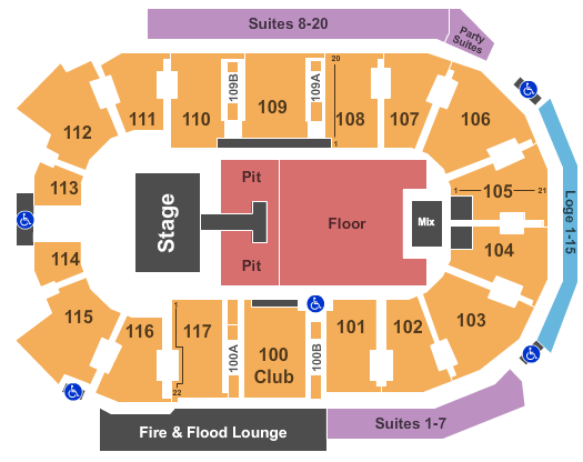 Abbotsford Centre Thomas Rhett Seating Chart