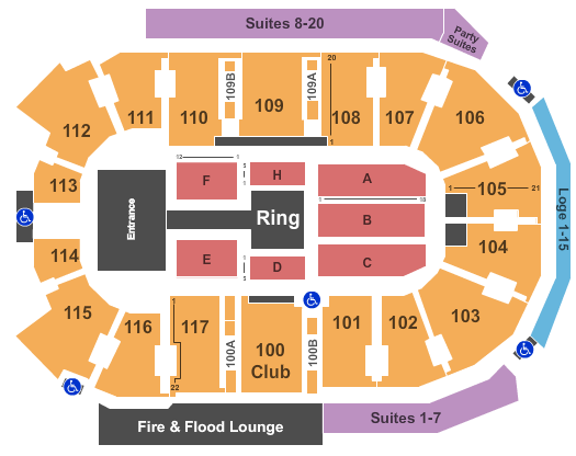 Abbotsford Centre WWE Seating Chart