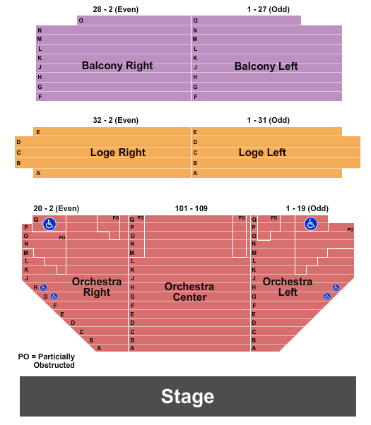 Academy of Music Theatre - MA Seating Chart
