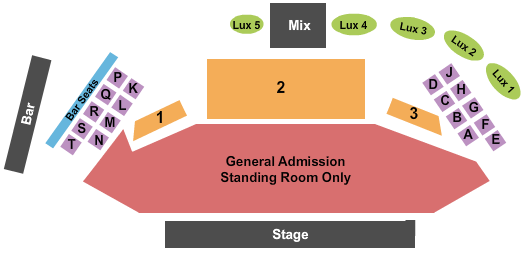 Aliante Casino and Hotel L.A. Guns Seating Chart