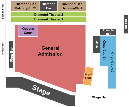 Peach Pit Ace of Spades Seating Chart