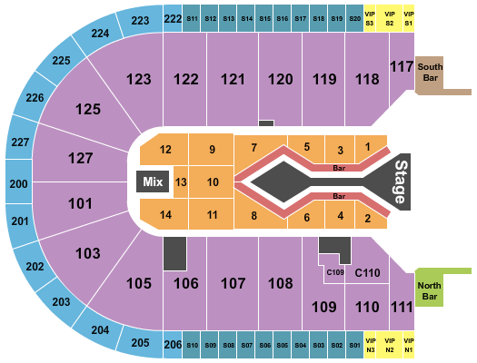 Acrisure Arena Blake Shelton Seating Chart