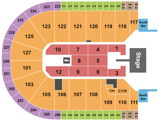 Acrisure Arena Christian Nodal Seating Chart