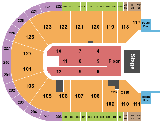 Acrisure Arena Endstage Floor Seating Chart