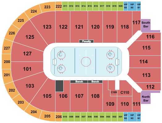 Acrisure Arena Hockey Seating Chart