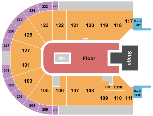 seating chart for Acrisure Arena - Paramore - eventticketscenter.com