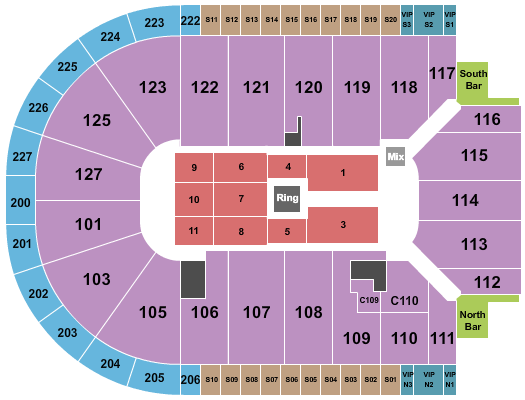 Acrisure Arena WWE Seating Chart