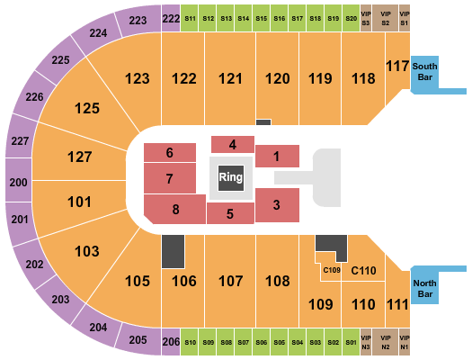 Acrisure Arena Wrestling - AEW Seating Chart
