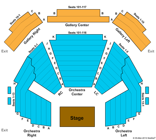 Act Theatre - The Falls End Stage Seating Chart
