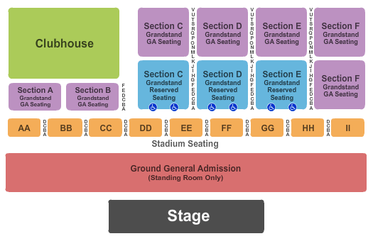 Adams County Fairgrounds - NE End Stage Seating Chart