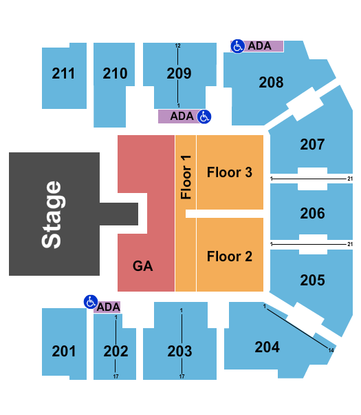 Adams Event Center Seating Chart