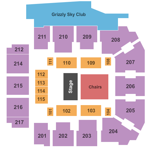 Adams Event Center Celtic Woman Seating Chart