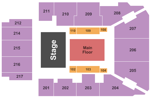 seating chart for Adams Event Center - End Stage - eventticketscenter.com