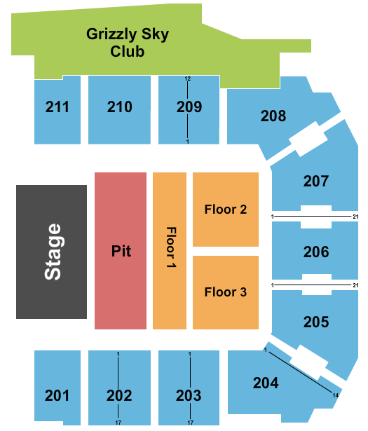 Adams Event Center Seating Chart
