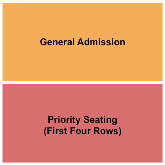 Adams Theater GA/Priority Seating Chart