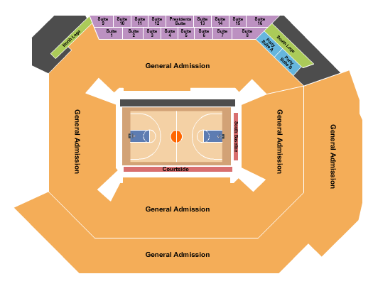 Addition Financial Arena Basketball GA Seating Chart