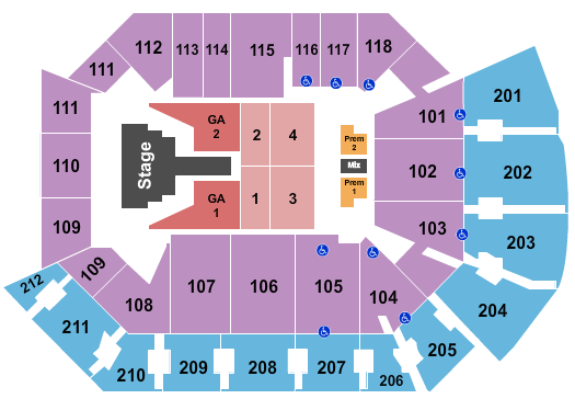 Addition Financial Arena Brandon Lake Seating Chart