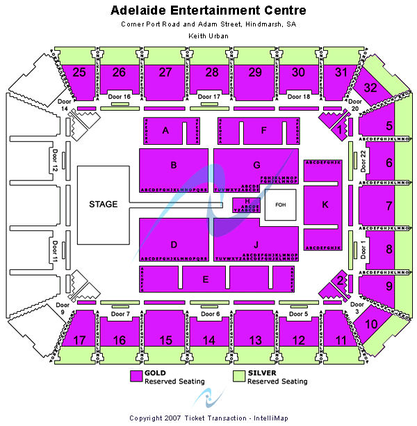 Adelaide Entertainment Centre Keith Urban Seating Chart