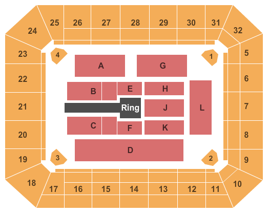 Adelaide Entertainment Centre WWE Seating Chart