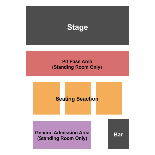 Adelphia Music Hall GA/Pit Seating Chart