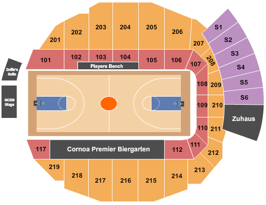 Adirondack Bank Center at Utica Memorial Auditorium Basketball Seating Chart