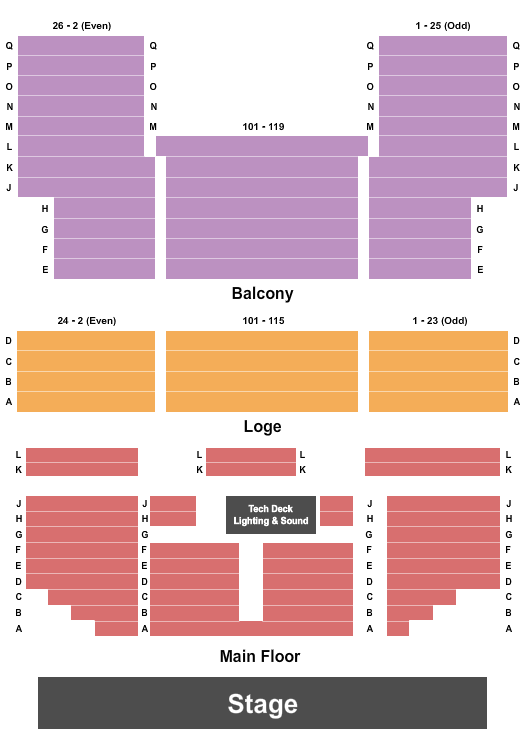 Admiral Theatre - Bremerton Endstage 2 Seating Chart