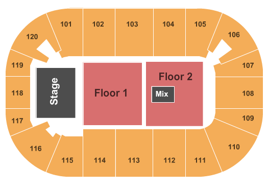Agganis Arena SRO Floor Seating Chart