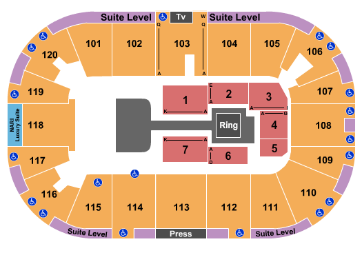 Agganis Arena Wrestling - AEW Seating Chart