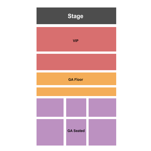 Agora Theatre Endstage GA - VIP Seating Chart
