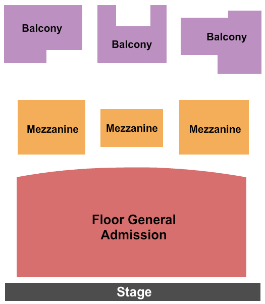 seating chart for Agora Theatre - Endstage GA Floor - eventticketscenter.com