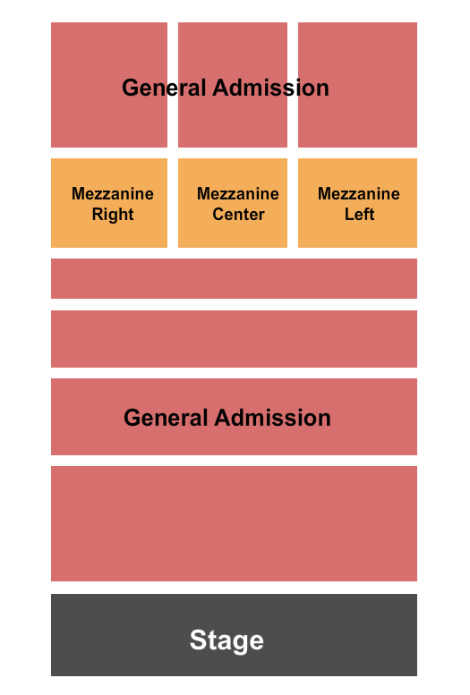 seating chart for Agora Theatre - Endstage GA RSV Mezz - eventticketscenter.com