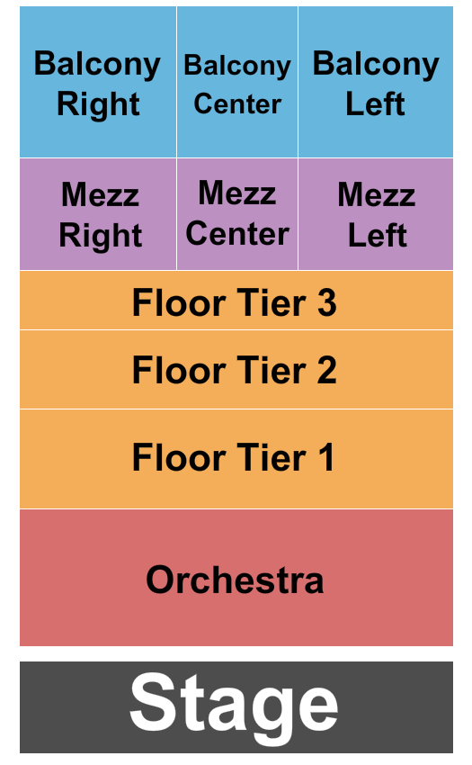seating chart for Agora Theatre - Endstage 2 - eventticketscenter.com