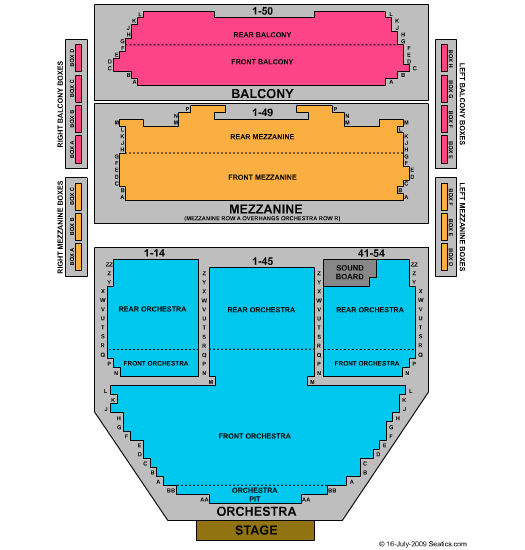 Ahmanson Theatre End Stage Seating Chart