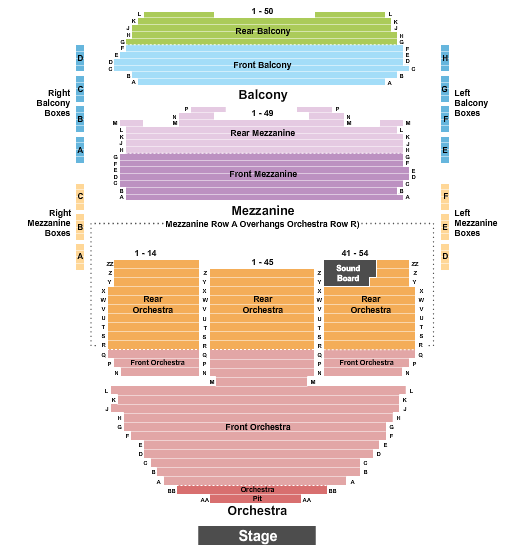 Ahmanson Theatre Seating Map