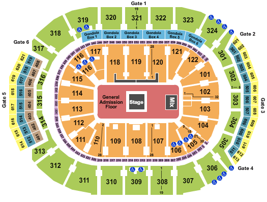 Scotiabank Arena Arcade Fire Seating Chart