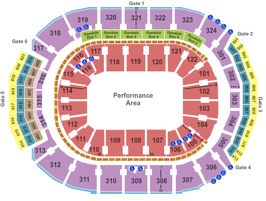 Scotiabank Arena Contemporary Color Seating Chart