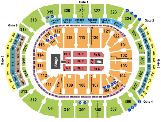 Scotiabank Arena Earth Wind Fire Seating Chart