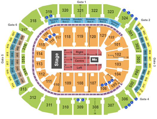 Scotiabank Arena Endstage 3 Seating Chart