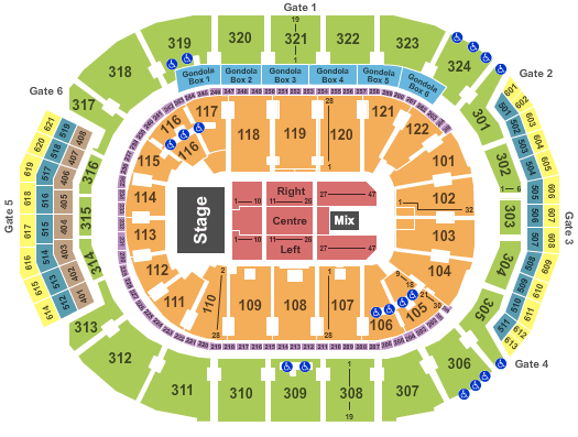 Scotiabank Arena John Mayer Seating Chart