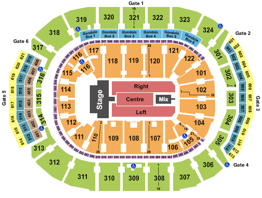 Scotiabank Arena Kid Rock Seating Chart