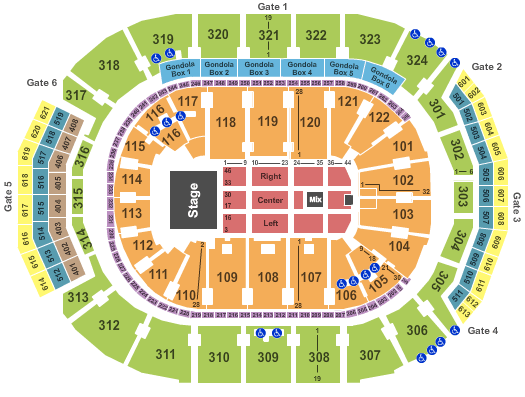 Scotiabank Arena Neil Diamond Seating Chart