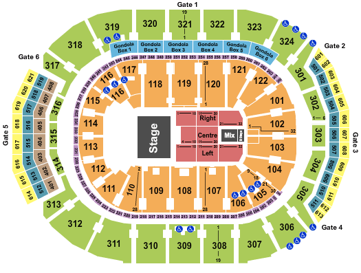 Scotiabank Arena Nicky Jam Seating Chart