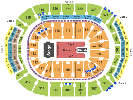 Scotiabank Arena Rihanna Seating Chart