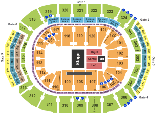 Scotiabank Arena The Tenors Seating Chart