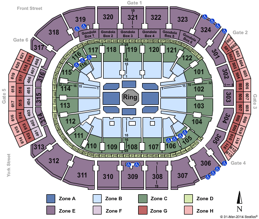 Scotiabank Arena UFC Int Zone Seating Chart