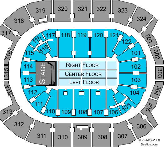 Scotiabank Arena West End Stage Lower Bowl Seating Chart