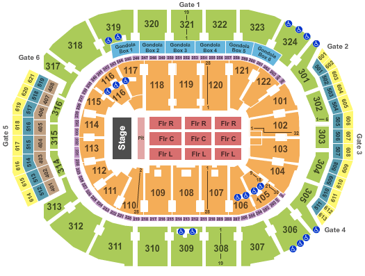 Scotiabank Arena West End Stage Seating Chart
