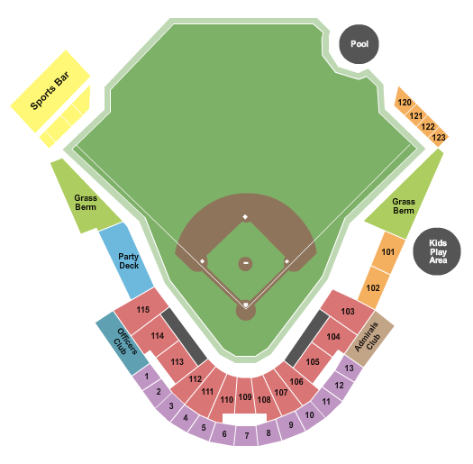 AirHogs Stadium Baseball 2020 Seating Chart